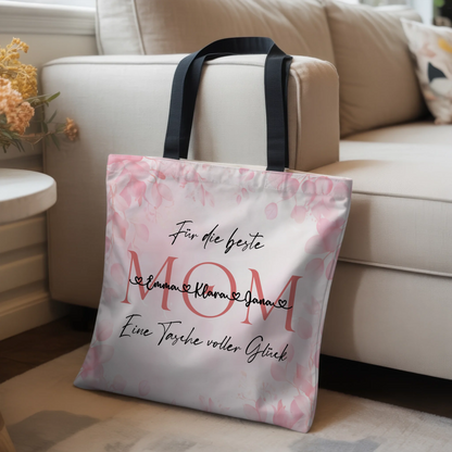 Mom Tasche Mit Namen Eukalyptus Floral Mama personalisierbar 3