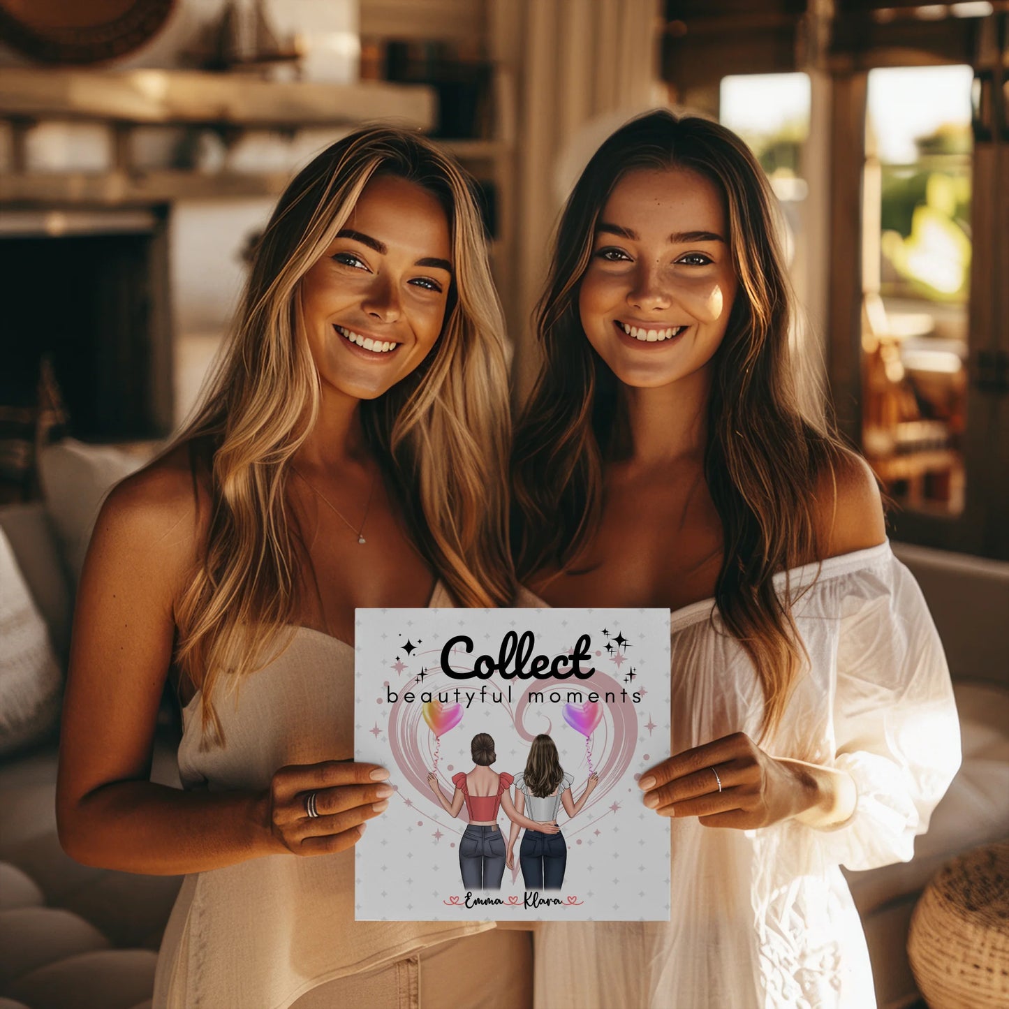 personalisierbares Fotoboard beste Freundin mit Namen & Spruch