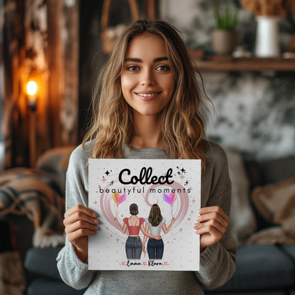 personalisierbares Fotoboard beste Freundin mit Namen & Spruch