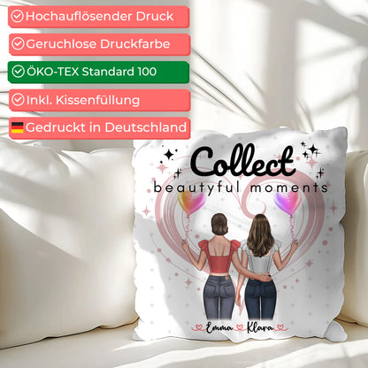 Kissen mit Foto beste Freundin personalisiert mit Namen & Spruch