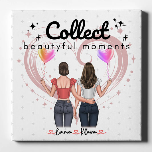 Fotogeschenk beste Freundin Leinwand 2 Clipart Frauen, Namen & Spruch 1