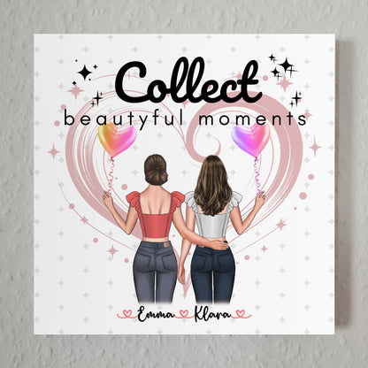 personalisierbares Fotoboard beste Freundin mit Namen & Spruch