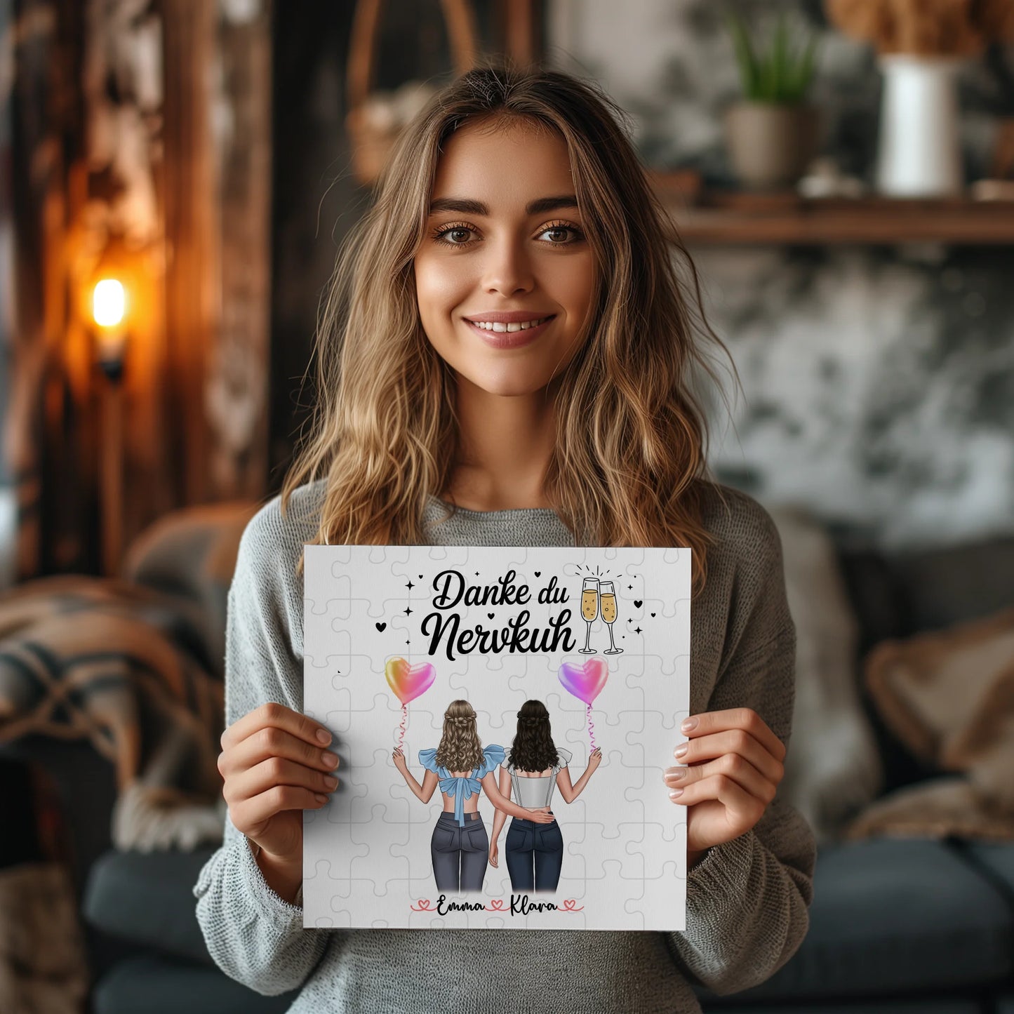 Fotoboard beste Freundinnen mit Namen und Spruch