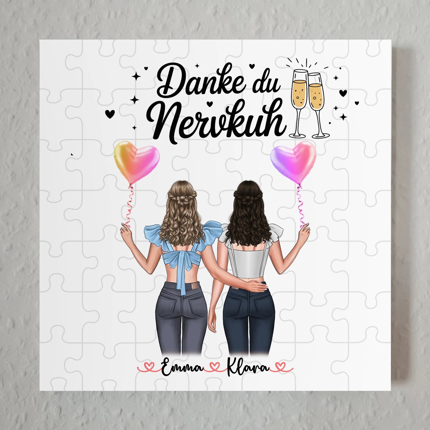 Fotoboard beste Freundinnen mit Namen und Spruch