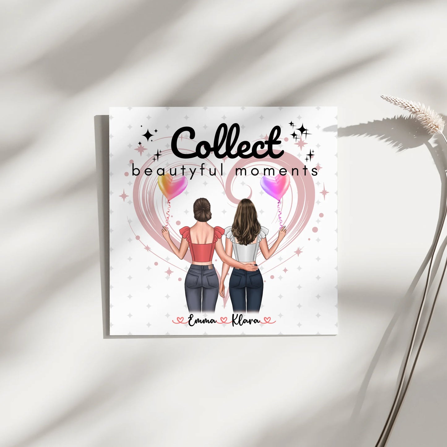 Fotogeschenk beste Freundin Leinwand 2 Clipart Frauen, Namen & Spruch 4