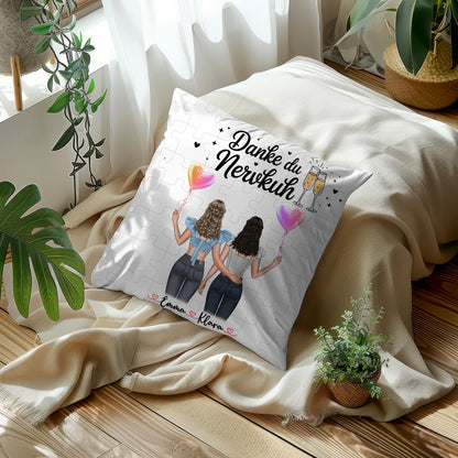 Kissen Mit Namen Beste Freundin mit Clipart & Wunschtext