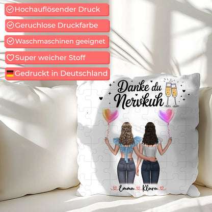Kissen Mit Namen Beste Freundin mit Clipart & Wunschtext