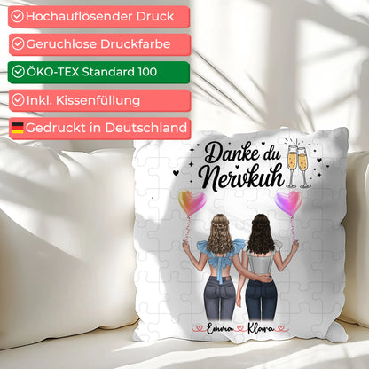 Kissen Mit Namen Beste Freundin mit Clipart & Wunschtext