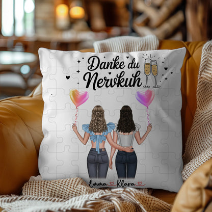 Kissen Mit Namen Beste Freundin mit Clipart & Wunschtext