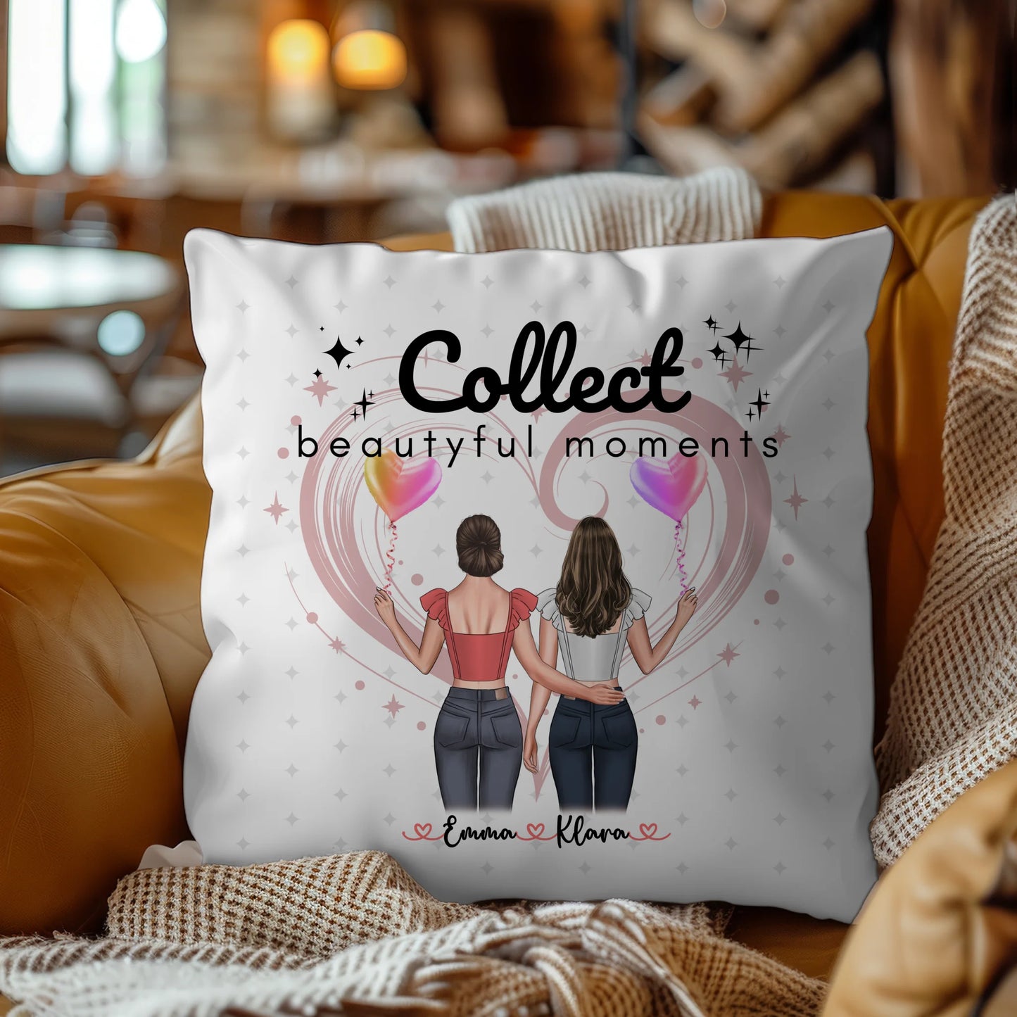 Kissen mit Foto beste Freundin personalisiert mit Namen & Spruch