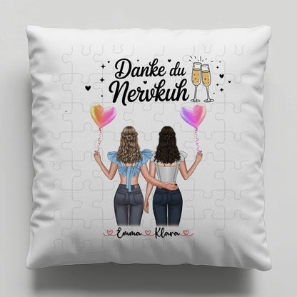 Kissen Mit Namen Beste Freundin mit Clipart & Wunschtext