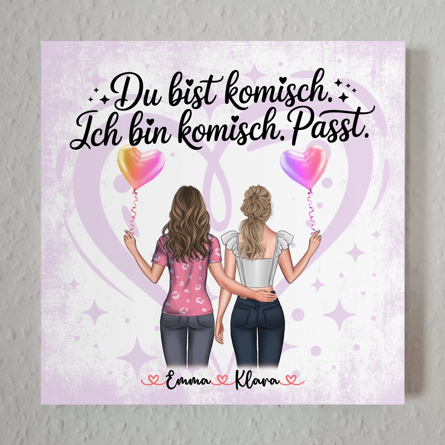 Fotogeschenk beste Freundin Fotoboard 2 Clipart Frauen Namen & Spruch