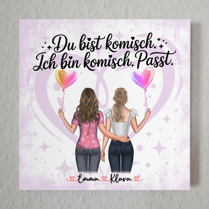 Fotogeschenk beste Freundin Fotoboard 2 Clipart Frauen Namen & Spruch