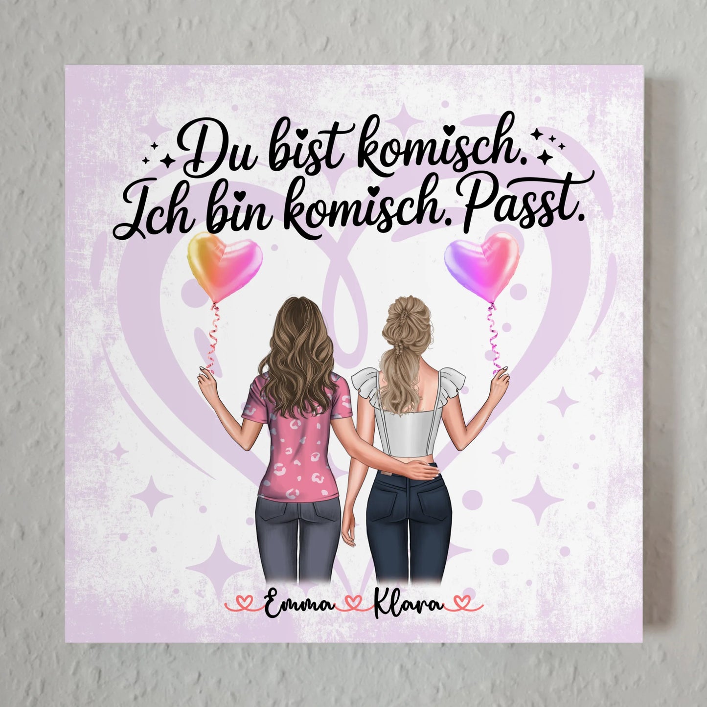 Fotogeschenk beste Freundin Fotoboard 2 Clipart Frauen Namen & Spruch
