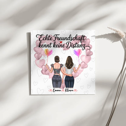 Leinwand mit Foto beste Freundin personalisiert mit 2 Clipart Frauen, Namen & eigener Text 4