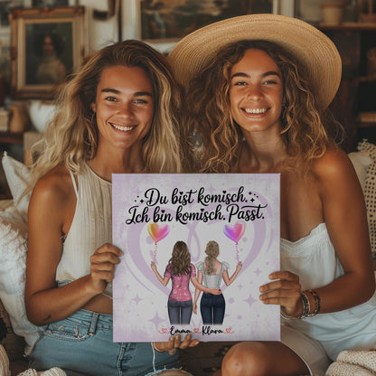 Fotogeschenk beste Freundin Fotoboard 2 Clipart Frauen Namen & Spruch