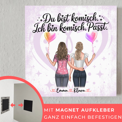Fotogeschenk beste Freundin Fotoboard 2 Clipart Frauen Namen & Spruch