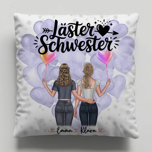 Beste Freundinnen Kissen personalisiert mit 2 Clipart Frauen, Namen und Wunschtext