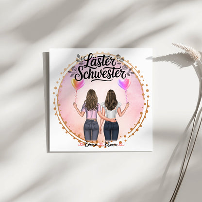 Fotoboard beste Freundinnen mit 2 Clipart Frauen & Namen