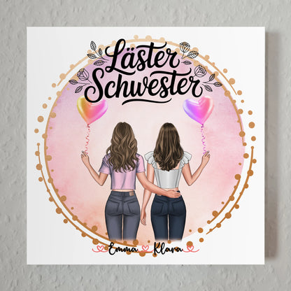 Fotoboard beste Freundinnen mit 2 Clipart Frauen & Namen