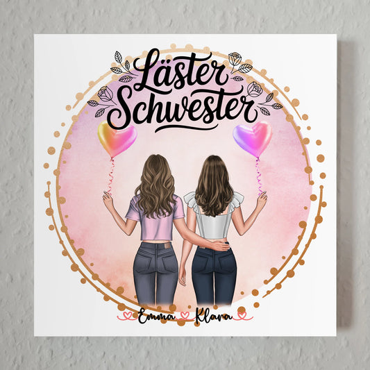 Fotoboard beste Freundinnen mit 2 Clipart Frauen & Namen