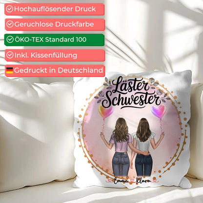 Kissen mit Foto beste Freundin mit Namen & Spruch