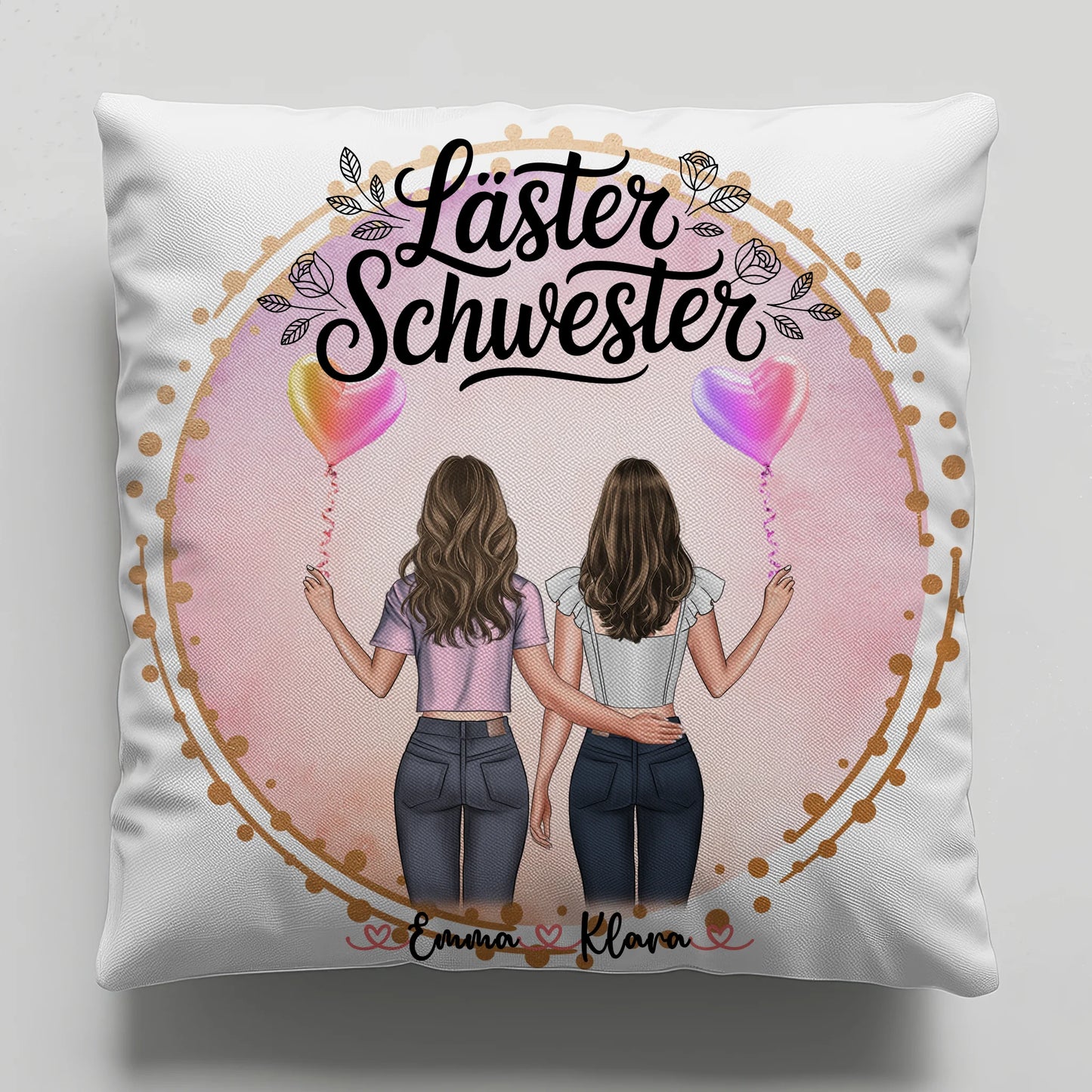 Kissen mit Foto beste Freundin mit Namen & Spruch