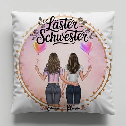 Kissen mit Foto beste Freundin mit Namen & Spruch