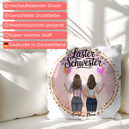 Kissen mit Foto beste Freundin mit Namen & Spruch