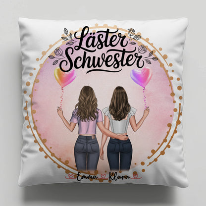 Kissen mit Foto beste Freundin mit Namen & Spruch