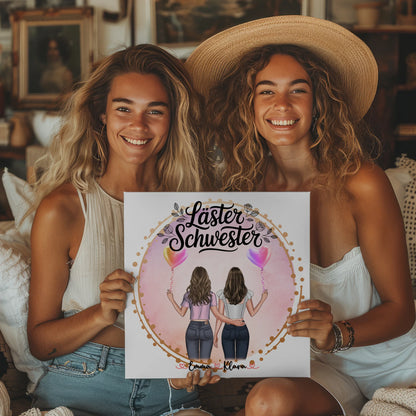 Fotoboard beste Freundinnen mit 2 Clipart Frauen & Namen