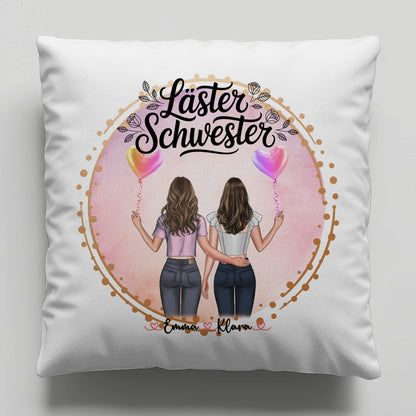 Kissen mit Foto beste Freundin mit Namen & Spruch