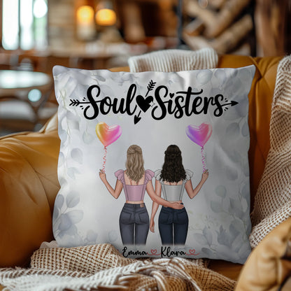 Foto Kissen Mit Namen Beste Freundin 2 Clipart Frauen, Hintergrund & Wunschtext