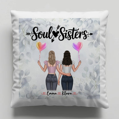 Foto Kissen Mit Namen Beste Freundin 2 Clipart Frauen, Hintergrund & Wunschtext