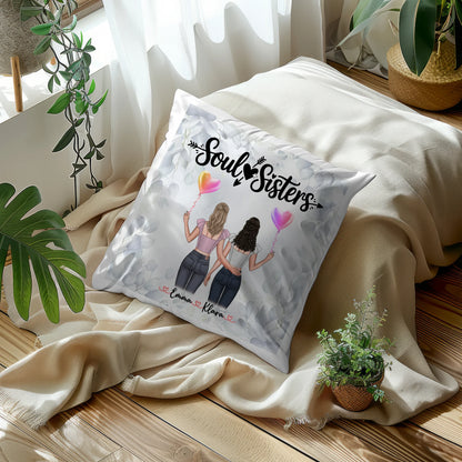 Foto Kissen Mit Namen Beste Freundin 2 Clipart Frauen, Hintergrund & Wunschtext