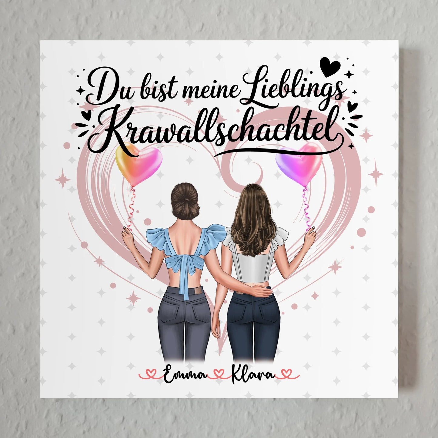 Fotoboard Magnetisches Wandbild für Schwester mit Namen