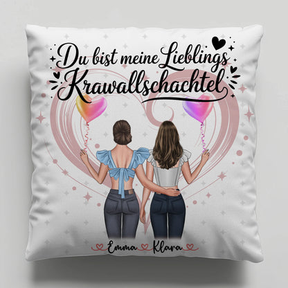 Kissen Mit Namen für Schwester Lieblings Krawallschachtel