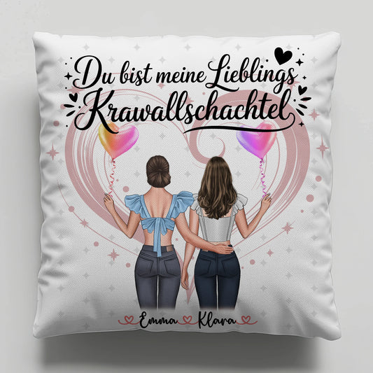Kissen Mit Namen für Schwester Lieblings Krawallschachtel