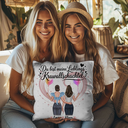 Kissen Mit Namen für Schwester Lieblings Krawallschachtel