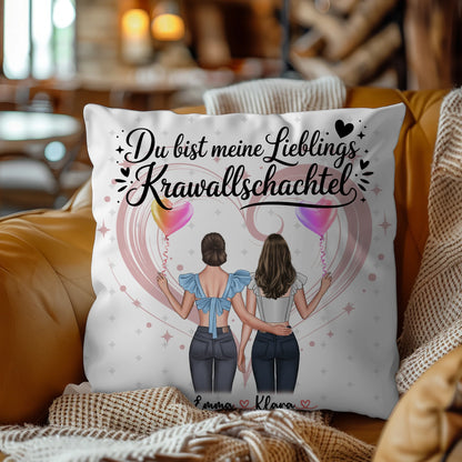 Kissen Mit Namen für Schwester Lieblings Krawallschachtel