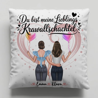 Kissen Mit Namen für Schwester Lieblings Krawallschachtel