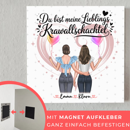 Fotoboard Magnetisches Wandbild für Schwester mit Namen