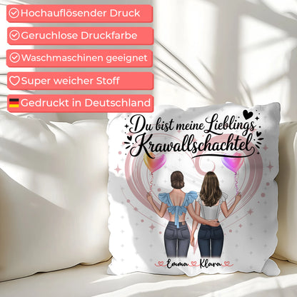 Kissen Mit Namen für Schwester Lieblings Krawallschachtel