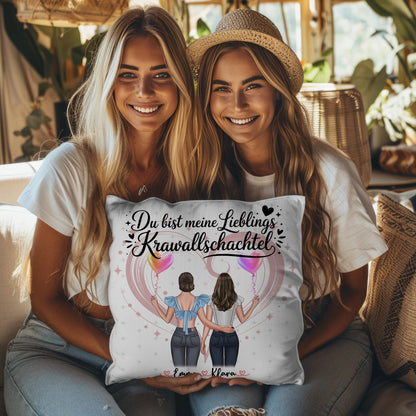Kissen Mit Namen für Schwester Lieblings Krawallschachtel