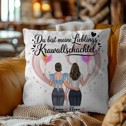 Kissen Mit Namen für Schwester Lieblings Krawallschachtel