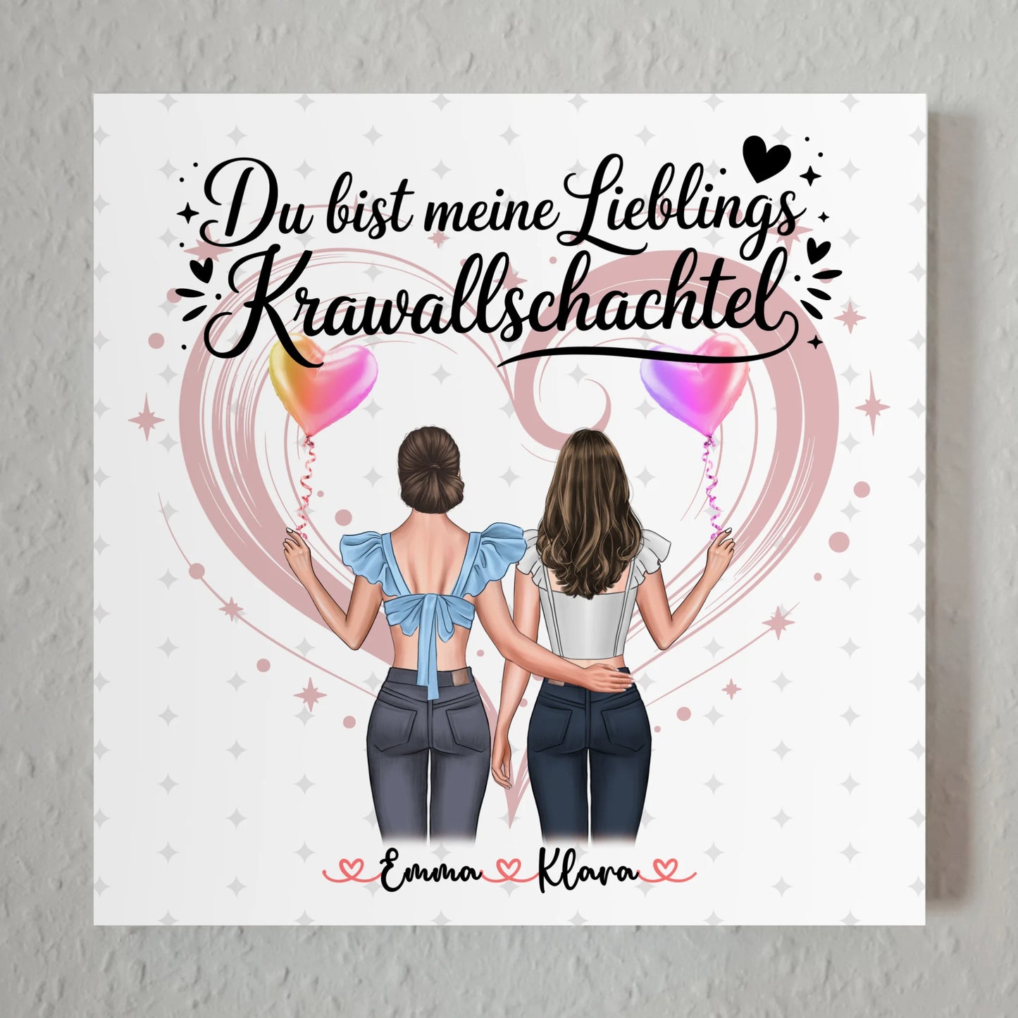 Fotoboard Magnetisches Wandbild für Schwester mit Namen