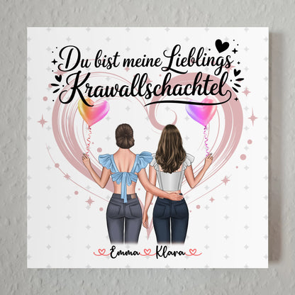 Fotoboard Magnetisches Wandbild für Schwester mit Namen