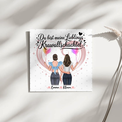 Leinwand Schwester personalisiert mit Namen & Wunschtext 4