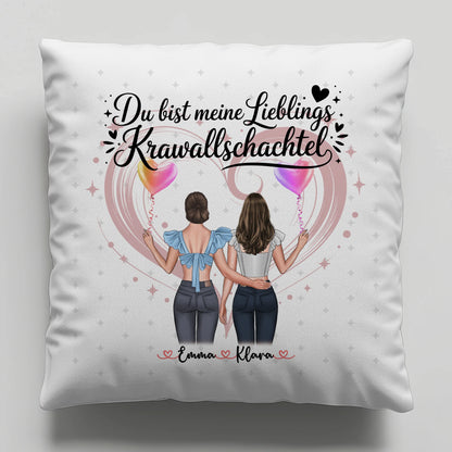 Kissen Mit Namen für Schwester Lieblings Krawallschachtel