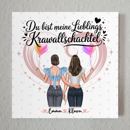 Fotoboard Magnetisches Wandbild für Schwester mit Namen